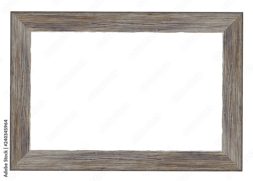Wooden picture frame isolated on white background. with clipping path. Wooden picture frame isolated on white background. with clipping path.