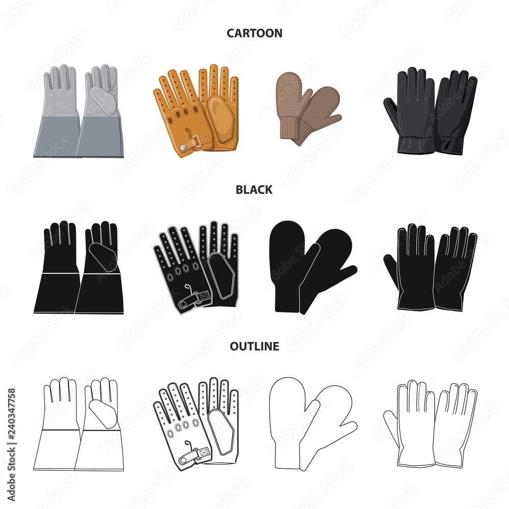 Vector design of glove and winter icon. Collection of glove and equipment stock symbol for web. Vector design of glove and winter icon. Collection of glove and equipment stock symbol for web.