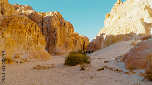 Egypt texture colored canyon in Sunny weather.