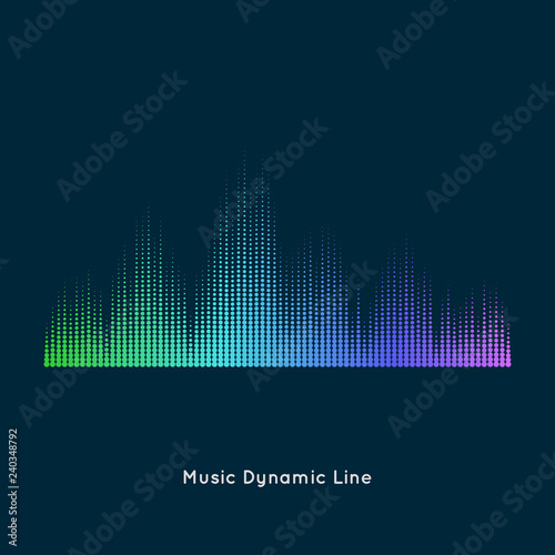 Abstract vector element for music design with equalizer