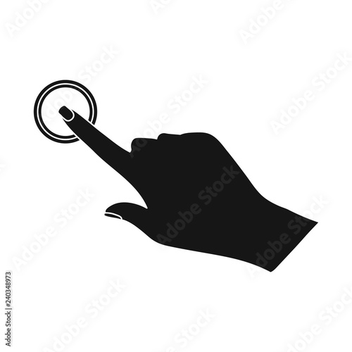 Isolated object of touchscreen and hand sign. Collection of touchscreen and touch stock vector illustration.