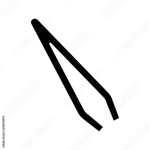 Eyebrow tweezers glyph icon