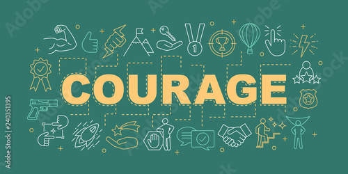 Courage word concepts banner