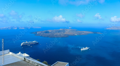 Blick über Santorini in Griechenland