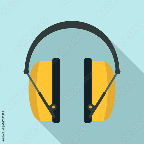 Noise headphones icon. Flat illustration of noise headphones vector icon for web design