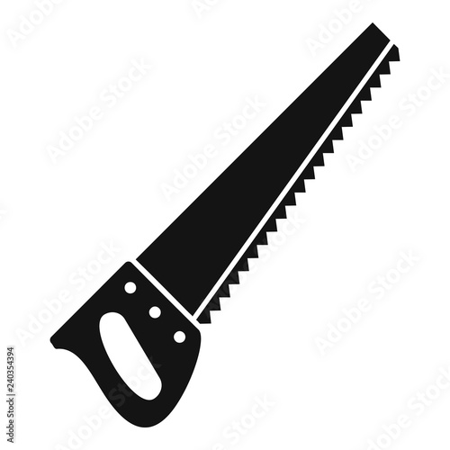 Hand saw icon. Simple illustration of hand saw vector icon for web design isolated on white background