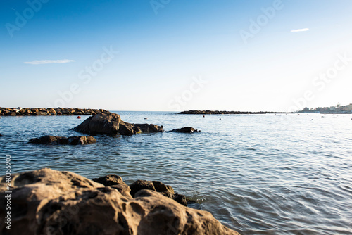 beautiful sea of Lazio on a sunny summer day