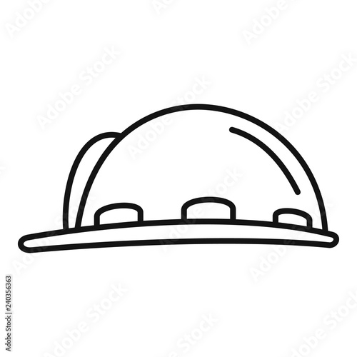 Construction protect helmet icon. Outline construction protect helmet vector icon for web design isolated on white background