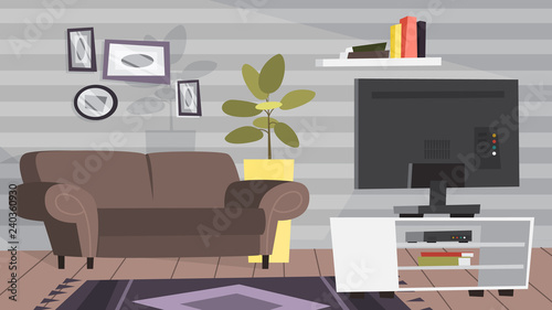Living room interior. Modern furniture and cozy