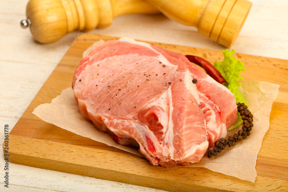 Raw pork cutlet Raw pork cutlet