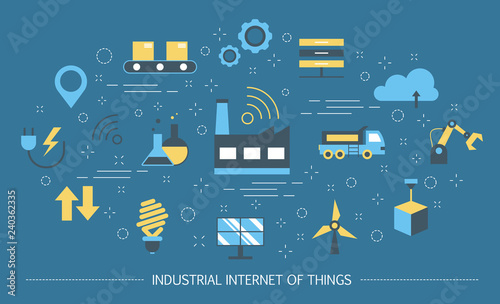Industrial internet of things concept. Business automation