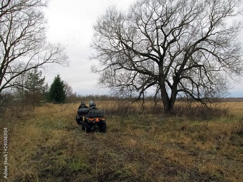 Winter landscape on the outskirts of the village