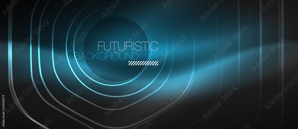 Black and glowing color lines neon design, magin techno template background Black and glowing color lines neon design, magin techno template background