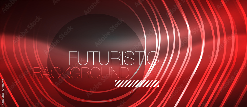 Black and glowing color lines neon design, magin techno template background Black and glowing color lines neon design, magin techno template background