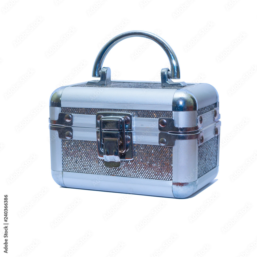 Naklejka premium A small beautiful chest for storing jewelry. Isolated on white background for projects and design.