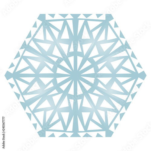 Blue Icon snowflake on a white background. Vector illustration. EPS 10