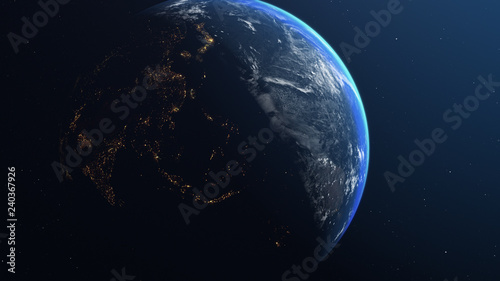 Fototapeta Naklejka Na Ścianę i Meble -  Asteroid and Earth
