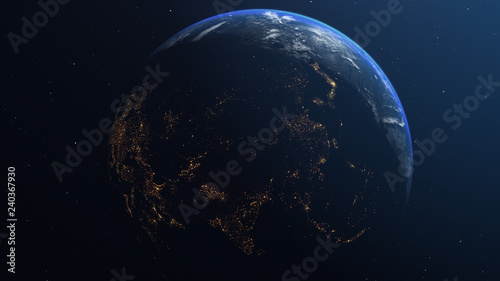 Fototapeta Naklejka Na Ścianę i Meble -  Asteroid and Earth