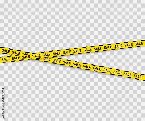 Sale background with black and yellow striped borders vector illustration