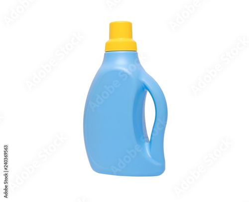 Bottle with detergent on a white background. photo