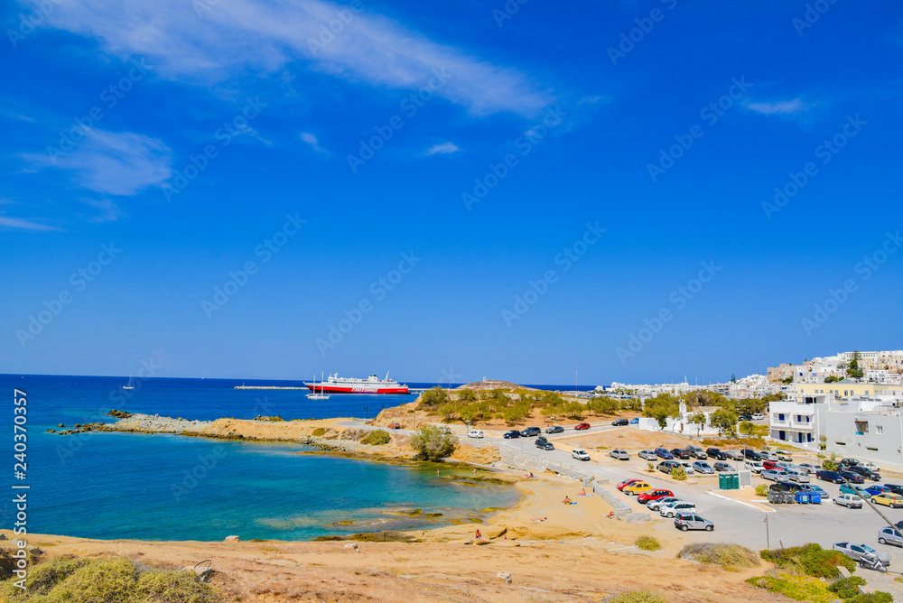 Obraz premium Amazing view of the coassline of the island Naxos in Greece