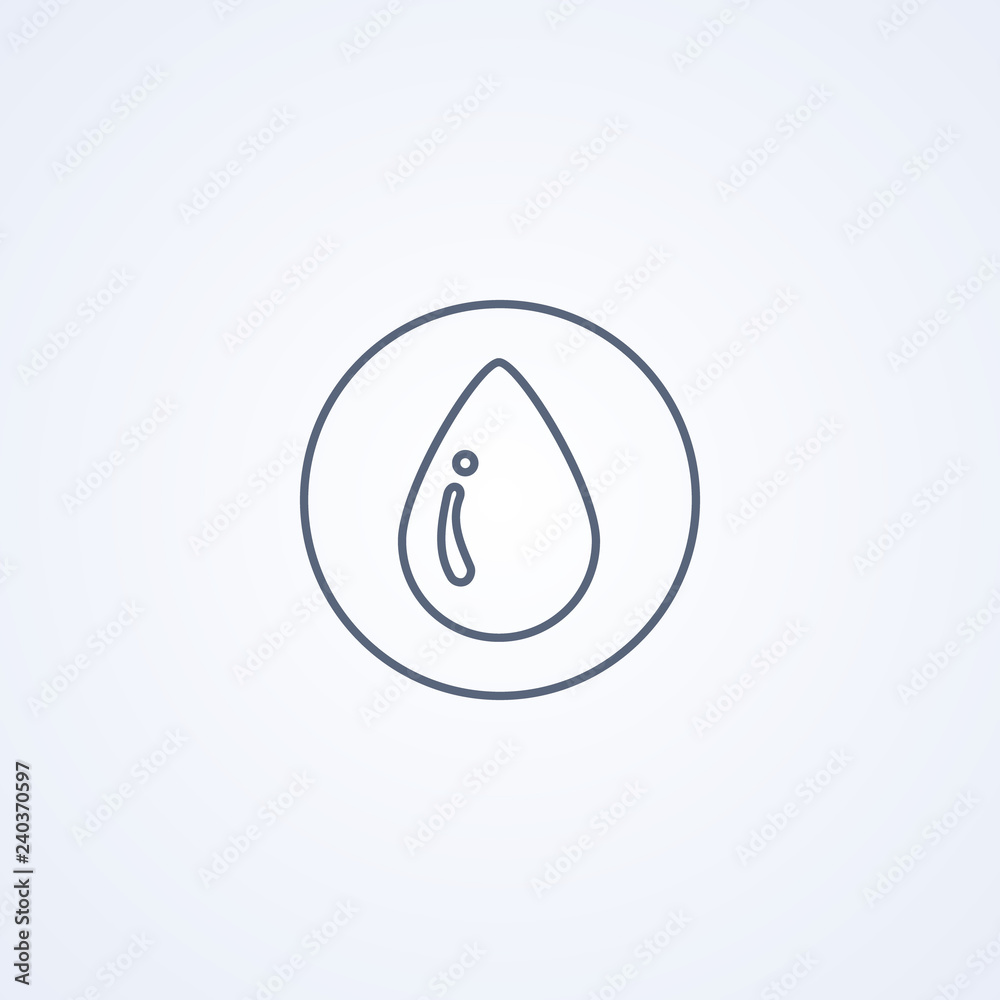 Oil, drop, vector best gray line icon Oil, drop, vector best gray line icon