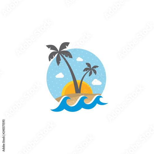 beach summer island theme sign label