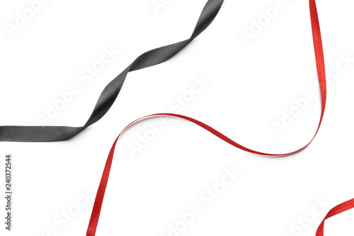 Red ribbon isolated on white