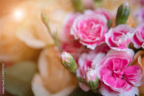 The bouquet of a red carnation