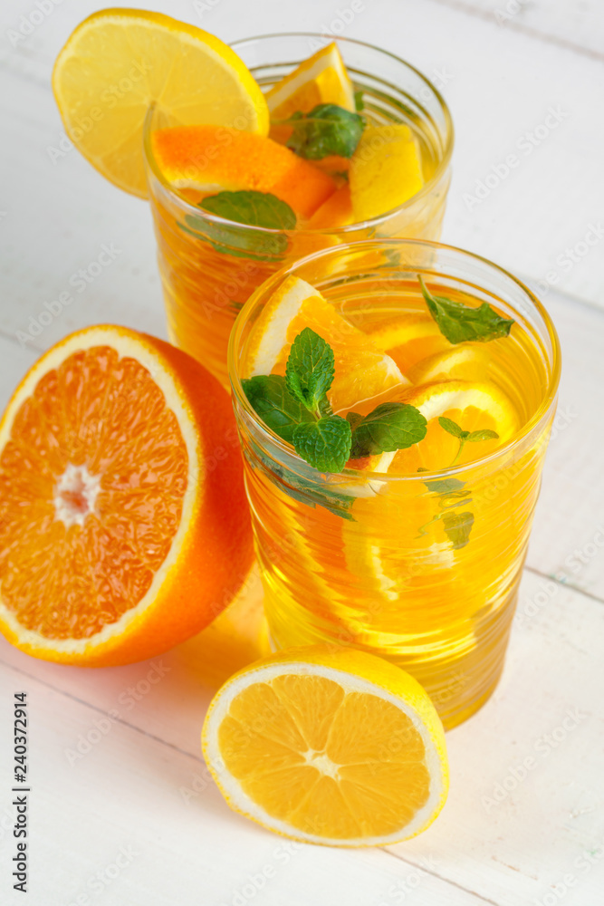 Citrus lemonade,summer drink.