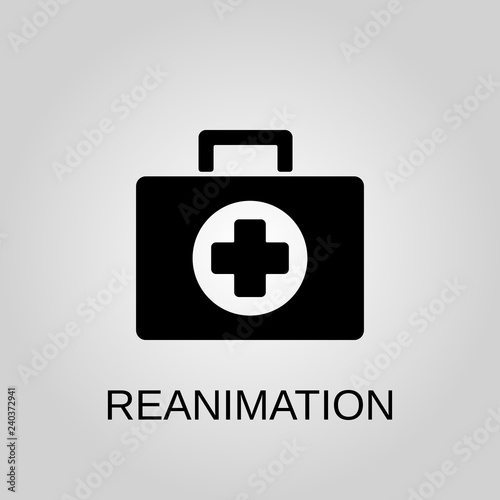 Reanimation icon. Ambulance concept symbol design. Stock - Vector illustration can be used for web.