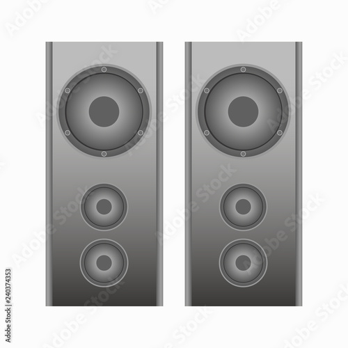 Two columns on a white background. Music. Vector illustration. EPS 10.