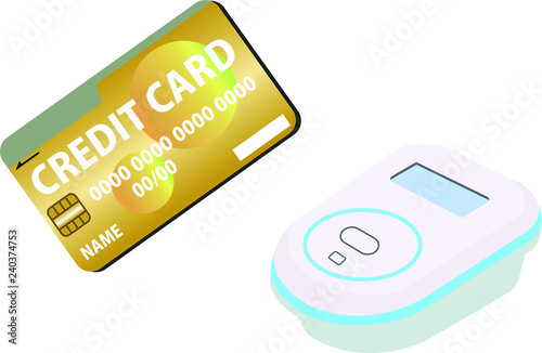 Payment of electronic money by Polka dot pattern Credit card