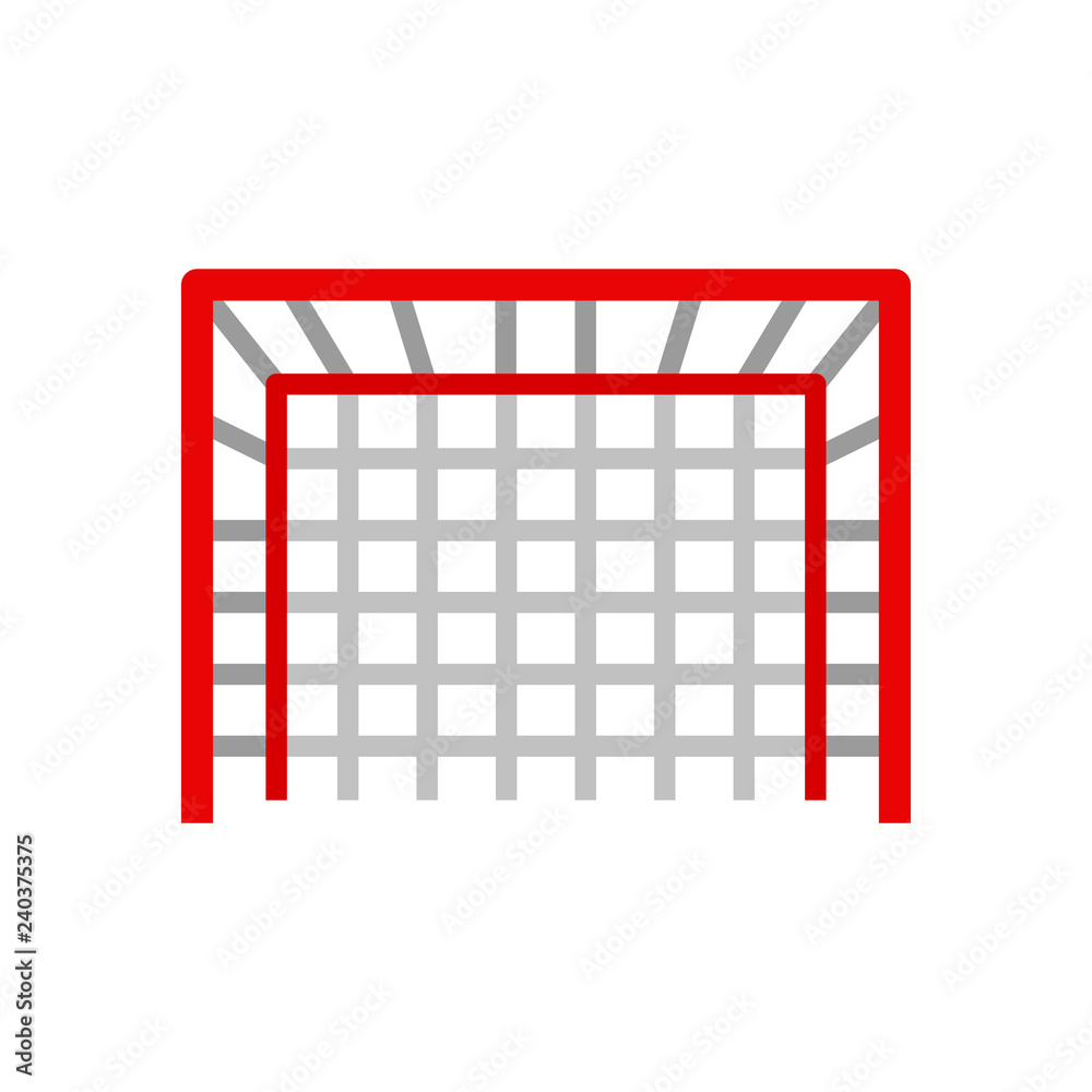 The gate for playing floorball. Sport. Sports gate. Vector illustration. EPS 10.