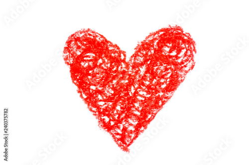 Hand drawn heart . Design elements for Valentine's day concept . 
