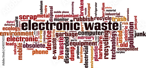 Electronic waste word cloud