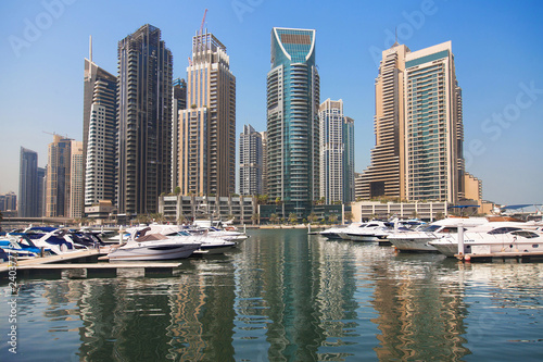 Yachts and Skyscrapers at Dubai Marina