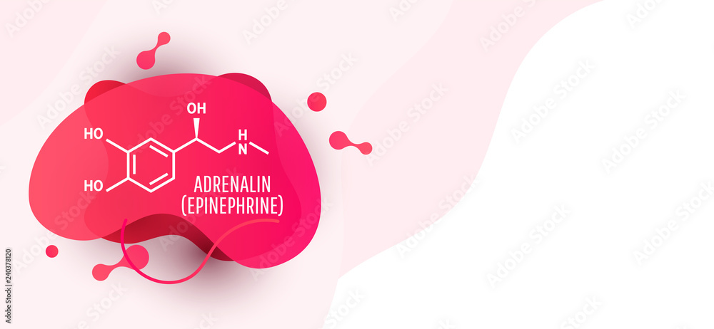Adrenaline (adrenalin, epinephrine) molecule Stock Vector | Adobe Stock