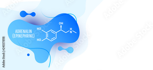Adrenaline (adrenalin, epinephrine) molecule
