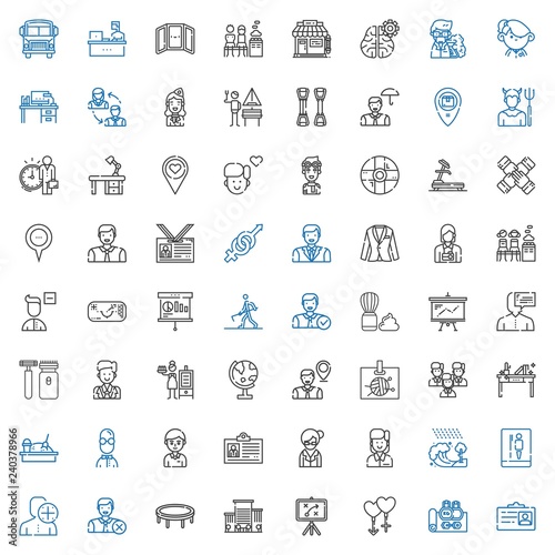 man icons set