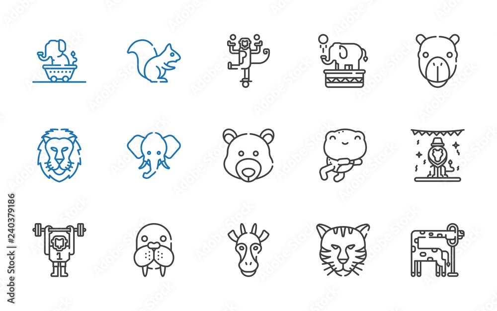 zoo icons set zoo icons set