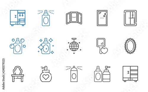 mirror icons set