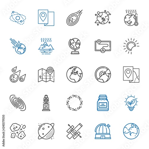planet icons set
