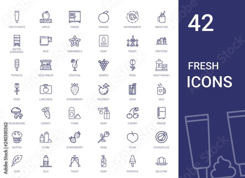 fresh icons set
