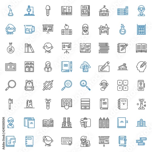 study icons set