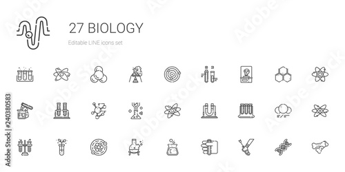 biology icons set
