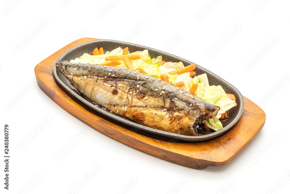 Grilled Saba fish steak with teriyaki sauce Grilled Saba fish steak with teriyaki sauce