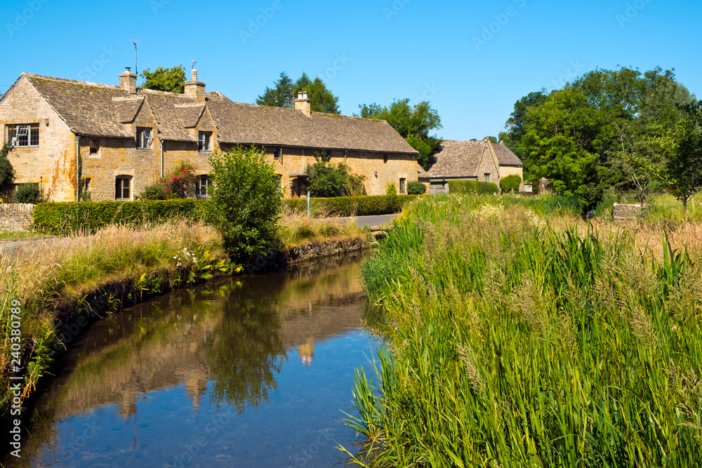 Idyllic Lower Slaughter village, Gloucestershire, UK Idyllic Lower Slaughter village, Gloucestershire, UK