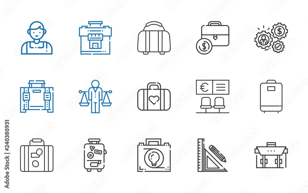 briefcase icons set briefcase icons set