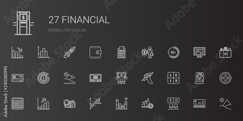 financial icons set